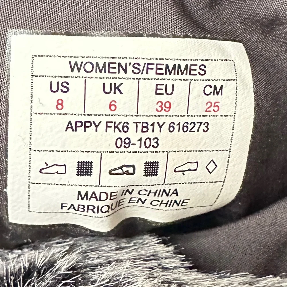 The North Face Women’s Nuptse Goose Down Faux Fur Puffer Boots Black Size 8‎